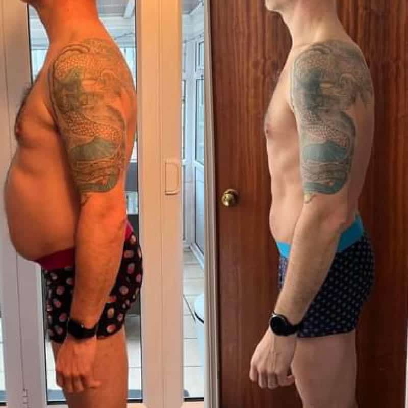 An incredible male weight loss body transformation