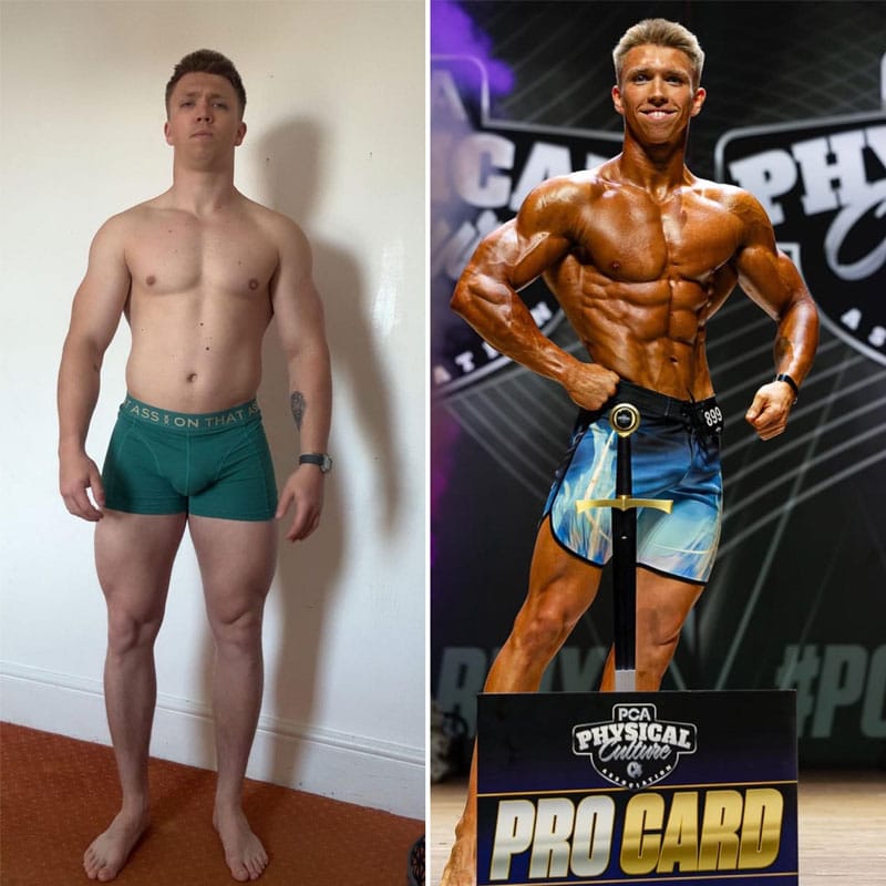 P10 body transformation for a Pro Card competition.