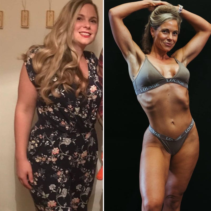 A P10 weight loss female transformation with incredible results.